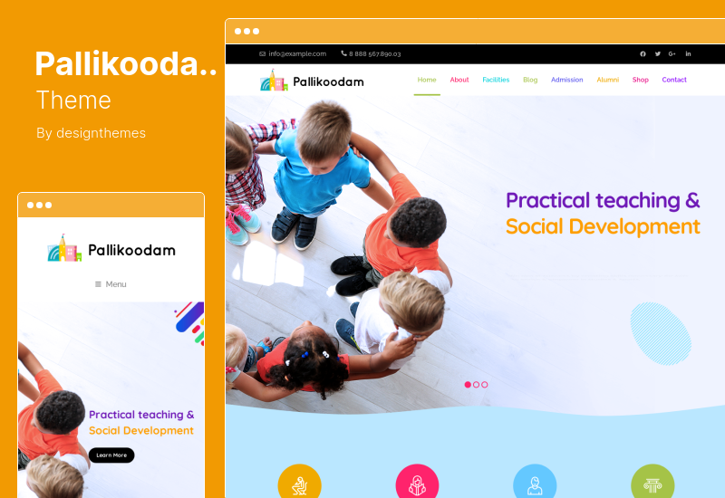 Pallikoodam テーマ - 学校の WordPress テーマ