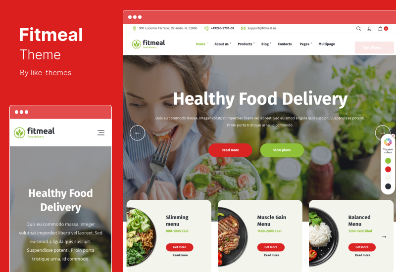 Tema Fitmeal - Tema WordPress per la consegna di cibo sano e la nutrizione dietetica