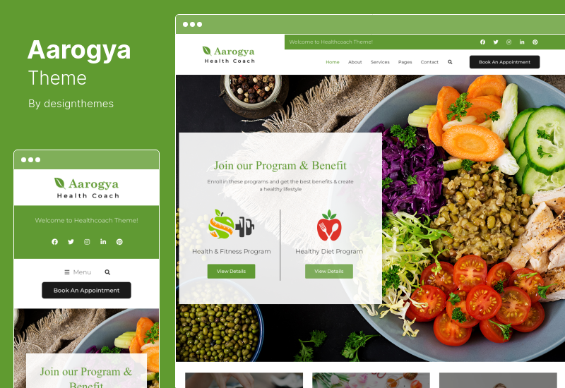 Tema Aarogya - Tema WordPress per dietisti