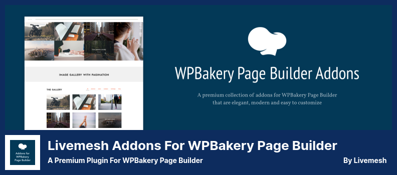 โปรแกรมเสริม Livemesh สำหรับปลั๊กอินตัวสร้างหน้า WPBakery - ปลั๊กอินระดับพรีเมียมสำหรับตัวสร้างหน้า WPBakery