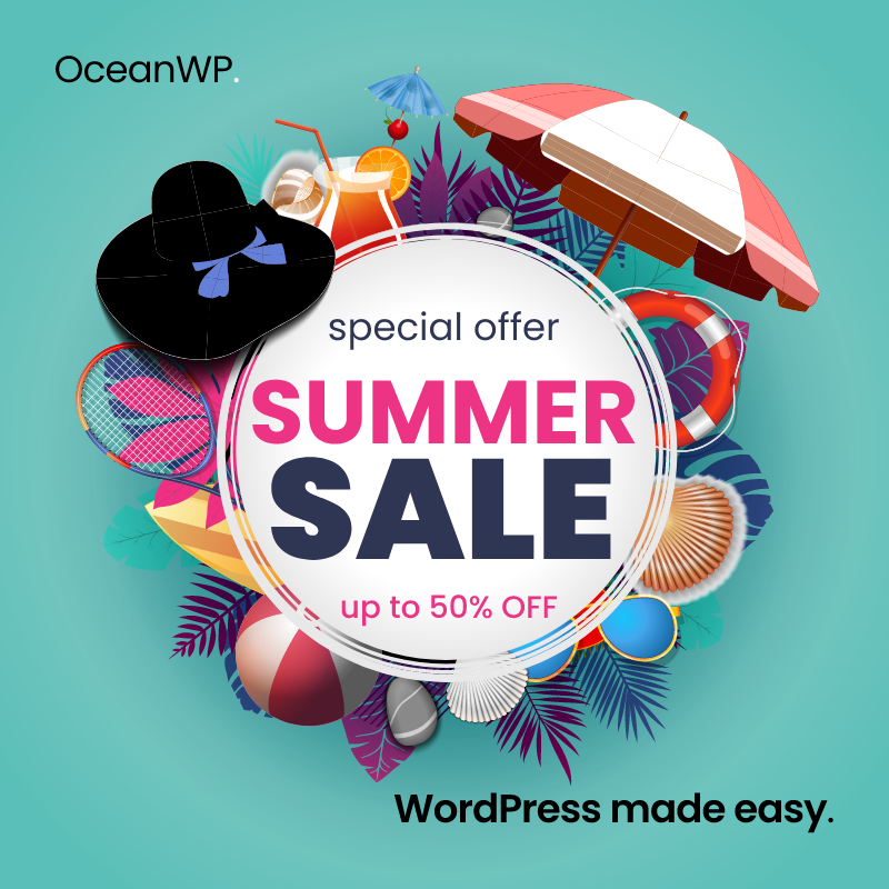 Banner de promoción OceanWP Summer Jam