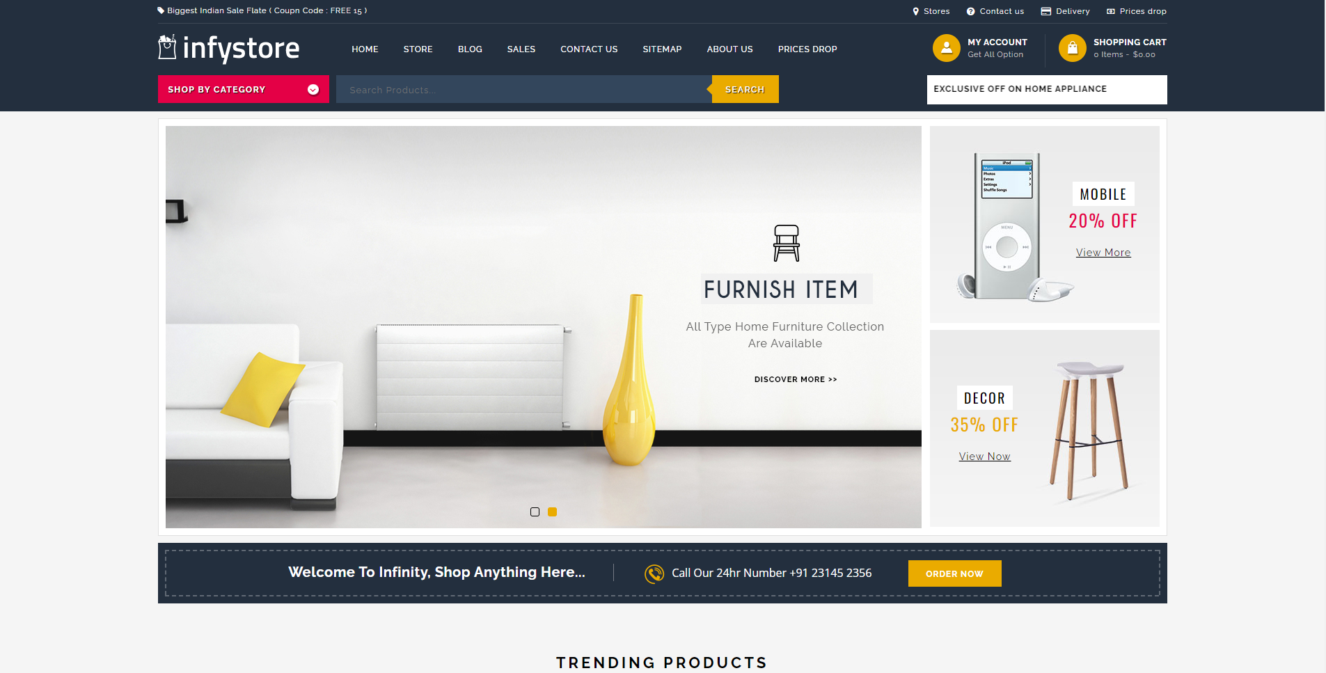 Infystore - Tema Prestashop Móveis