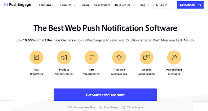 ซอฟต์แวร์การแจ้งเตือนแบบพุช PushEngage The PushEngage push notification software