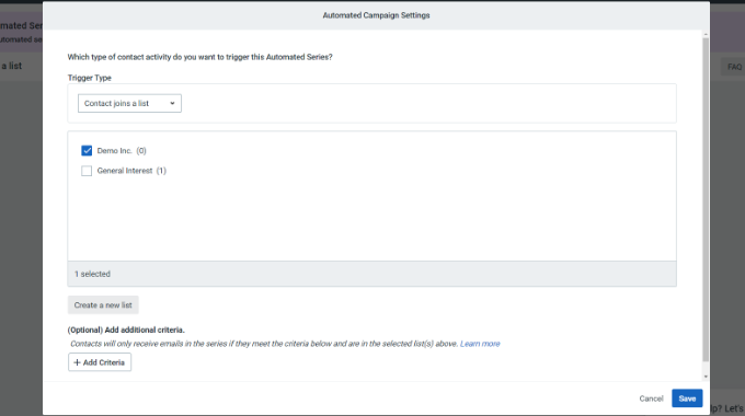 เลือกรายชื่อผู้ติดต่อ Choose contact list