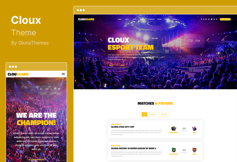 Cloux-Theme - Spiel- und Gaming-WordPress-Thema