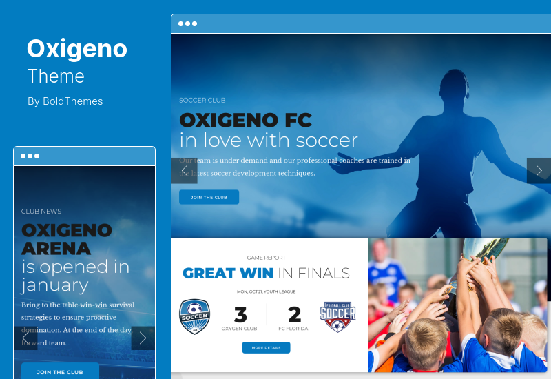 Oxigeno-Thema - Sportverein & Team WordPress-Theme