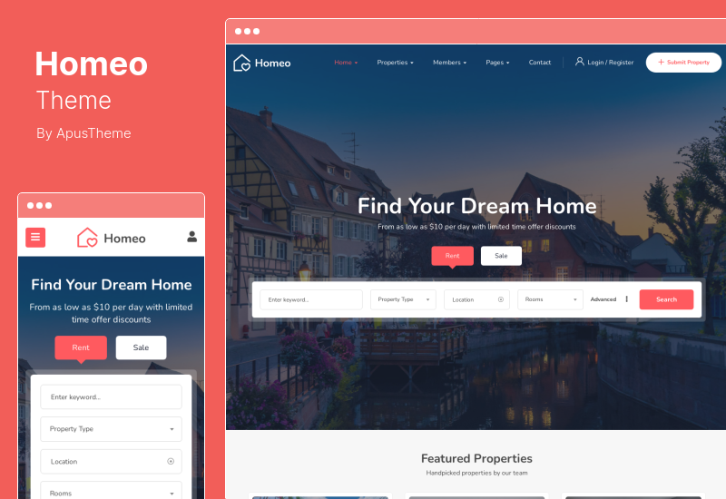 Homeo 테마 - 부동산 WordPress 테마