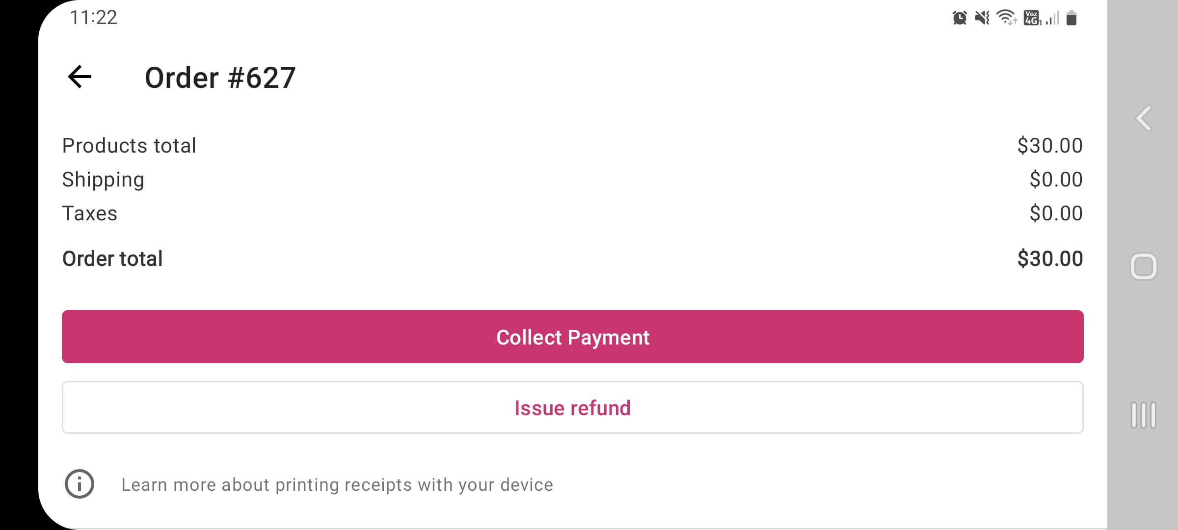 앱을 사용하여 WooCommerce 주문에 대한 지불 징수