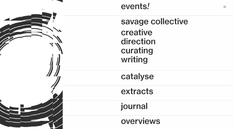 Une exploration de l'inspiration de conception Web minimaliste 5 Savag Collective