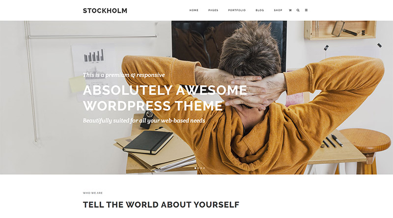 Une exploration de l'inspiration de conception Web minimaliste 13 Stockholm WordPress theme