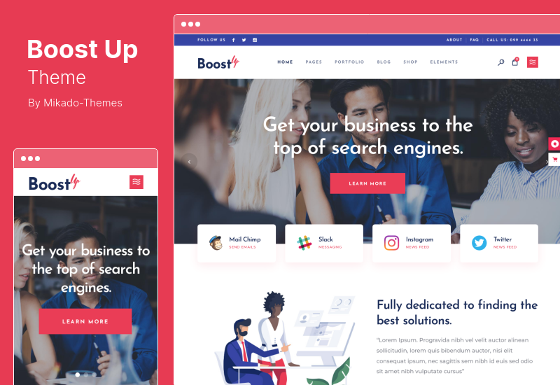 Thème BoostUp - Thème WordPress pour agence de marketing SEO