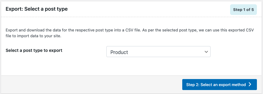 نوع تصدير منتج WooCommerce