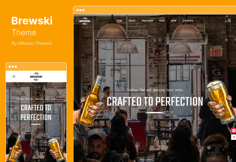 Brewski 테마 - 펍 및 양조장 WordPress 테마