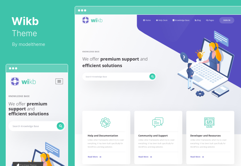 Wikb Theme - Tema de WordPress para base de conocimientos y soporte técnico