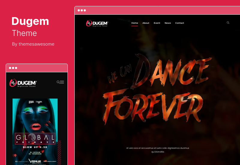 Dugem 主題 - 舞蹈夜總會 WordPress 主題
