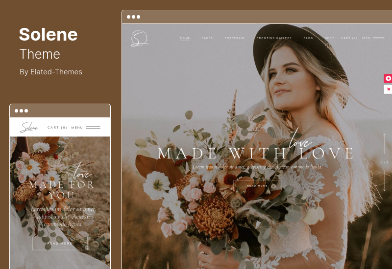 Tema Solene - Tema WordPress per la fotografia di matrimonio