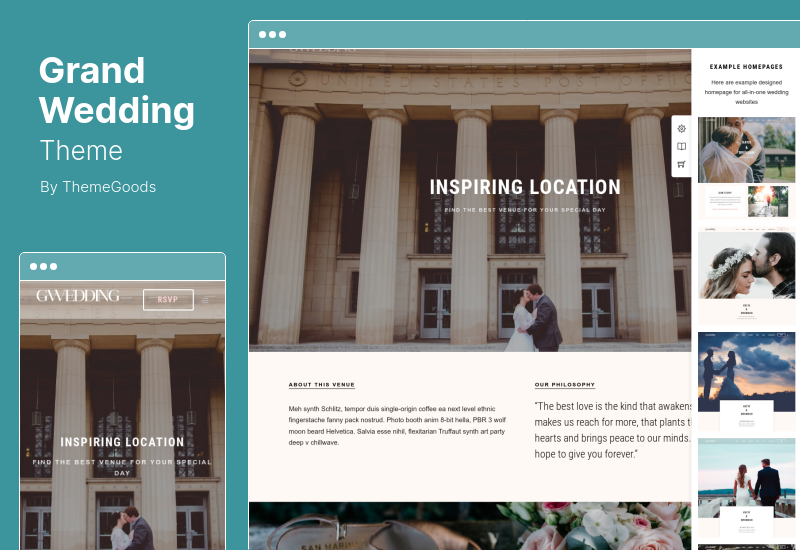 Tema del grande matrimonio - Tema WordPress del grande matrimonio