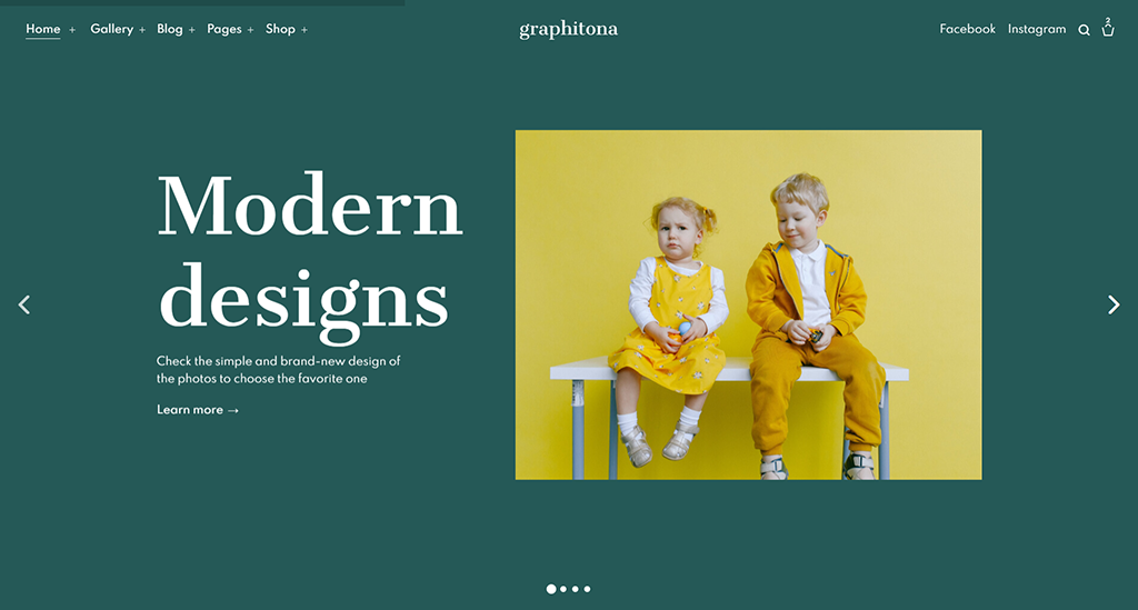 Graphitona — 摄影师多页 HTML 模板
