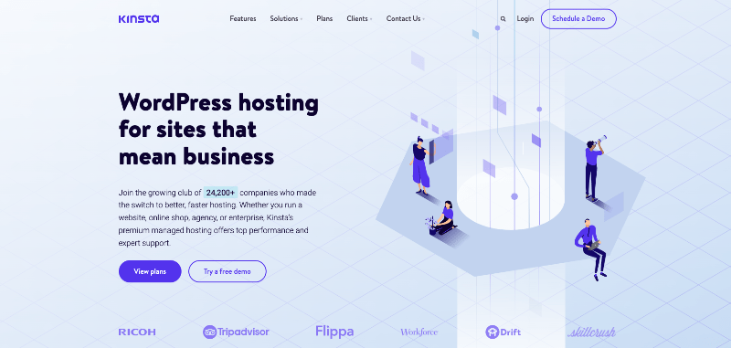 kinsta ana sayfası
