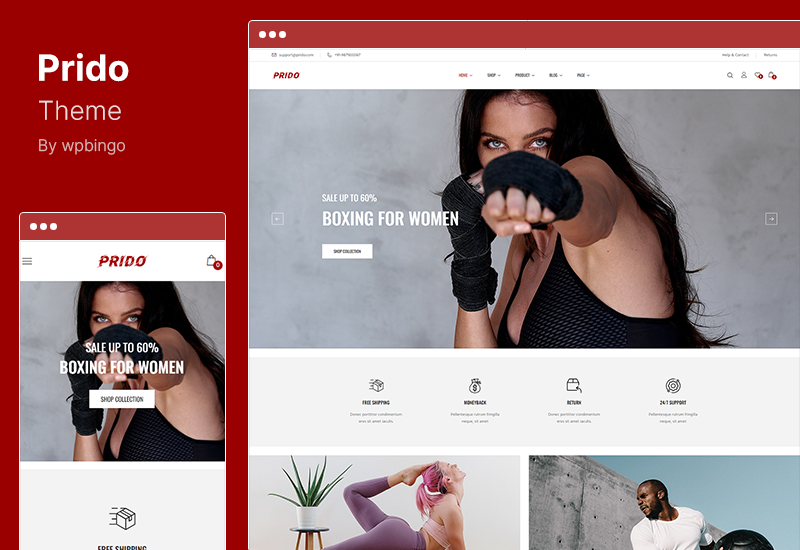 Prido Teması - Spor Mağazası WooCommerce Teması