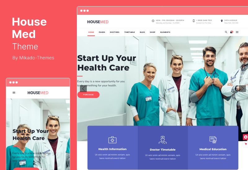 HouseMed テーマ - 医療と健康の WordPress テーマ