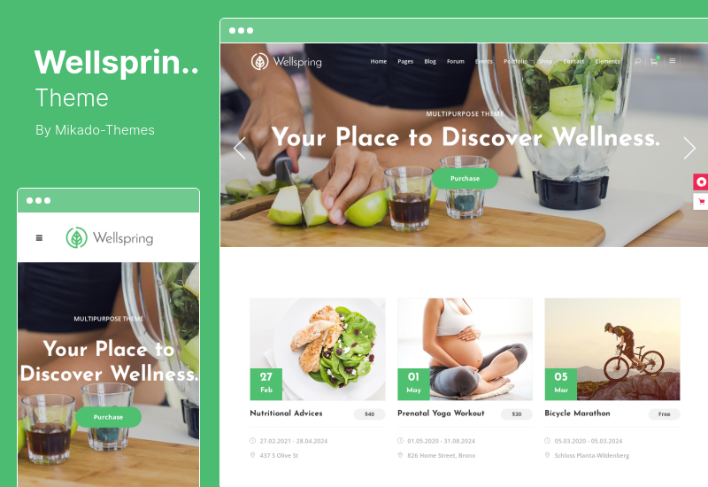 Wellspring テーマ - 健康、ライフスタイル、ウェルネスの WordPress テーマ