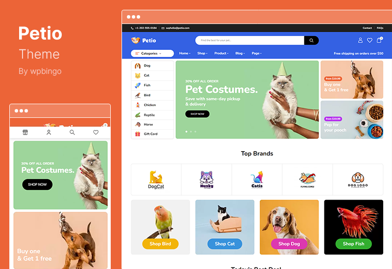 Motyw Petio - Motyw WooCommerce WordPress