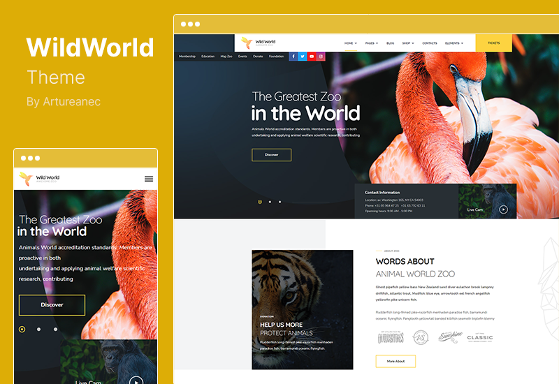 Motyw WildWorld — motyw WordPress dla organizacji non-profit i ekologii