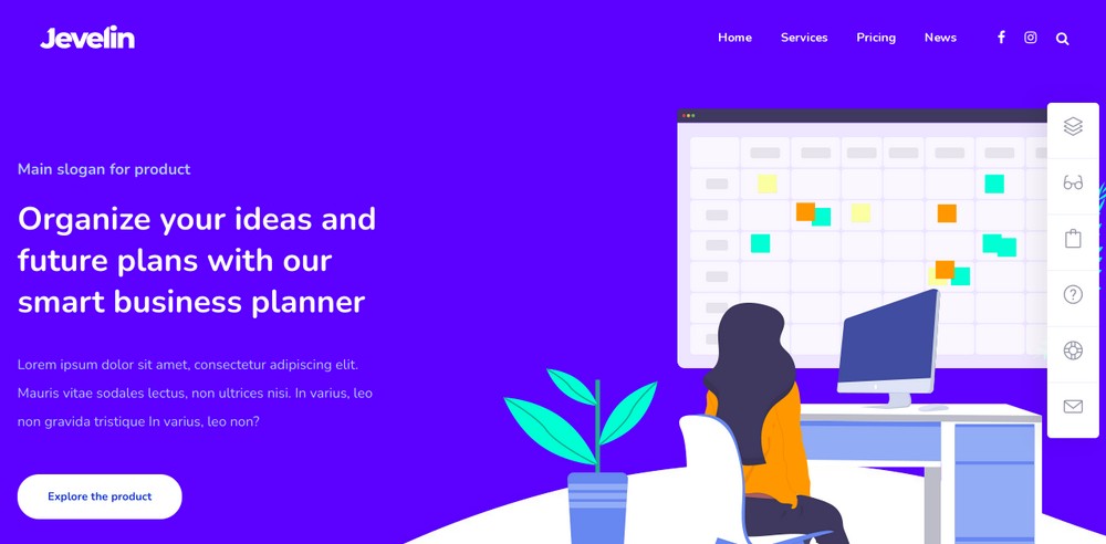 Jevelin WordPress teması