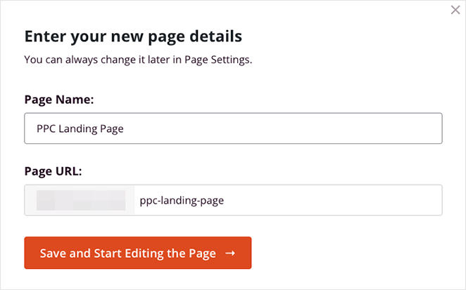 landing-page-name-url-ppc - SeedProd ppc landing page name and url