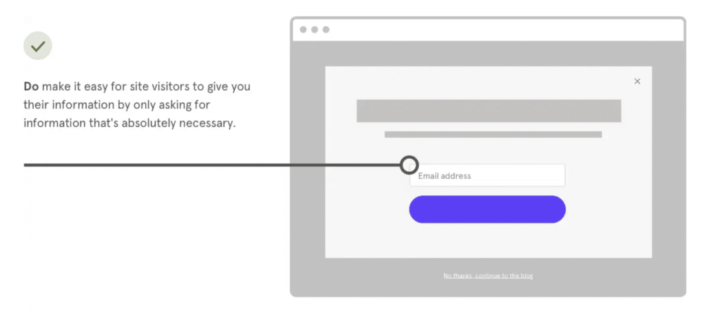 formulir email halaman utama