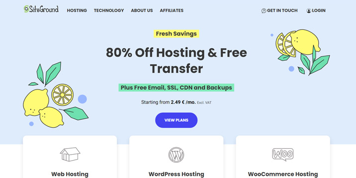 SiteGround быстрый хостинг WordPress