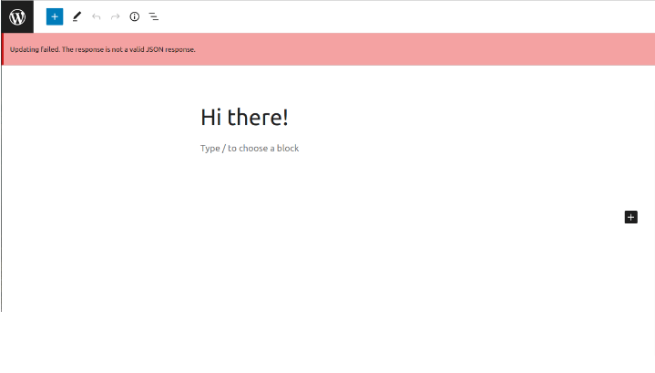 WordPress의 "응답이 유효한 JSON 응답이 아닙니다." 메시지