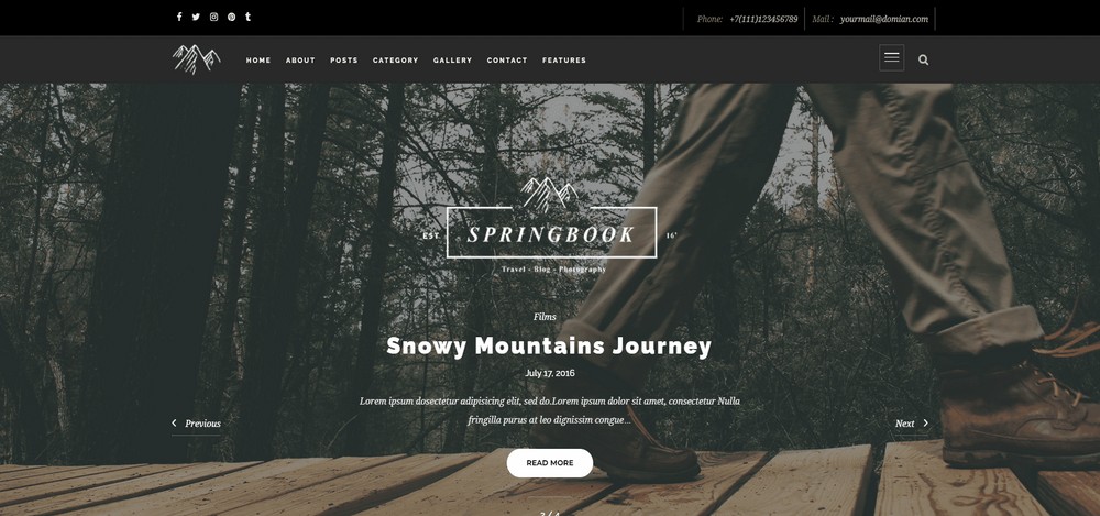 Tema WordPress Springbook