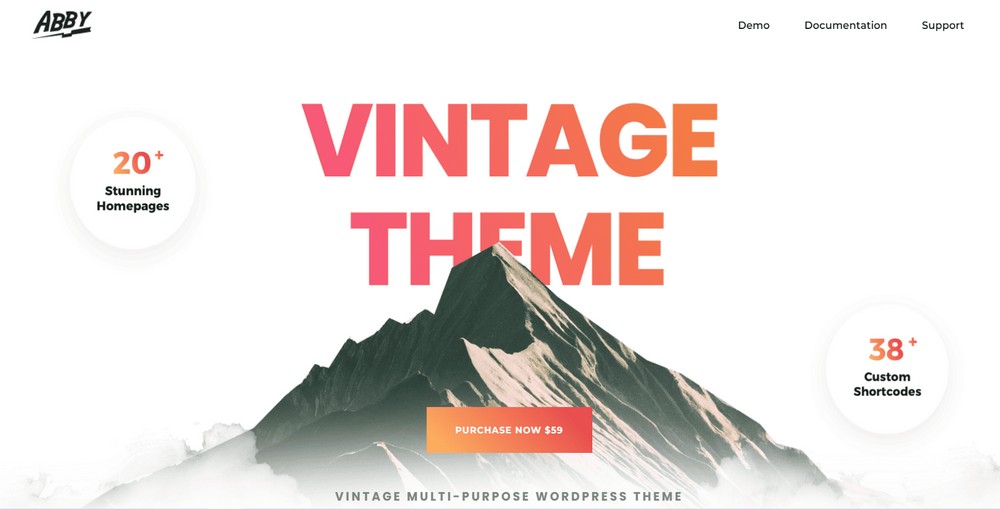 Tema WordPress vintage di Abby