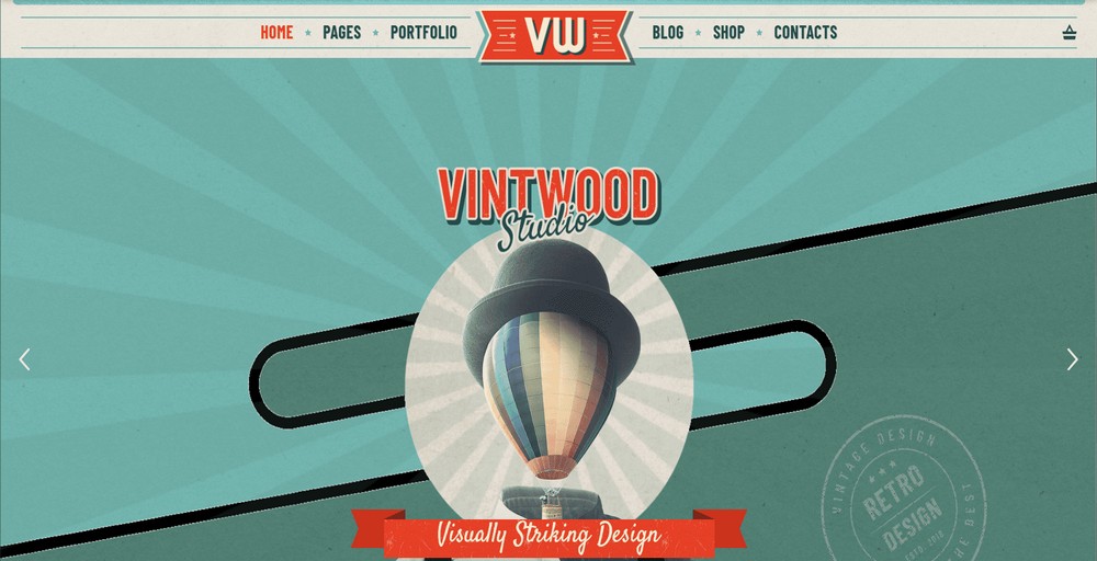 Tema WordPress in stile retrò Vintwood