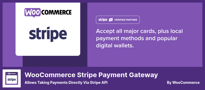 Plugin WooCommerce Stripe Payment Gateway - Permite receber pagamentos diretamente via API Stripe
