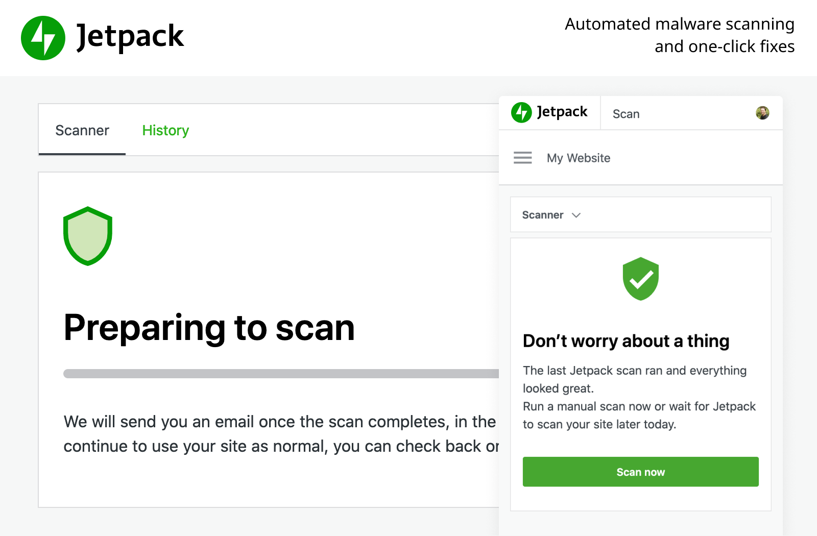 verificação de malware com o Jetpack Scan