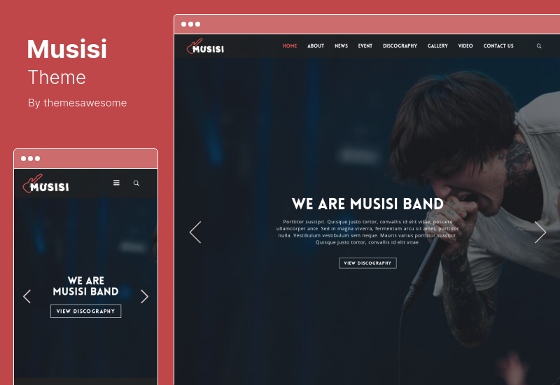 Tema Musisi - Temas WordPress para Músicos e Bandas