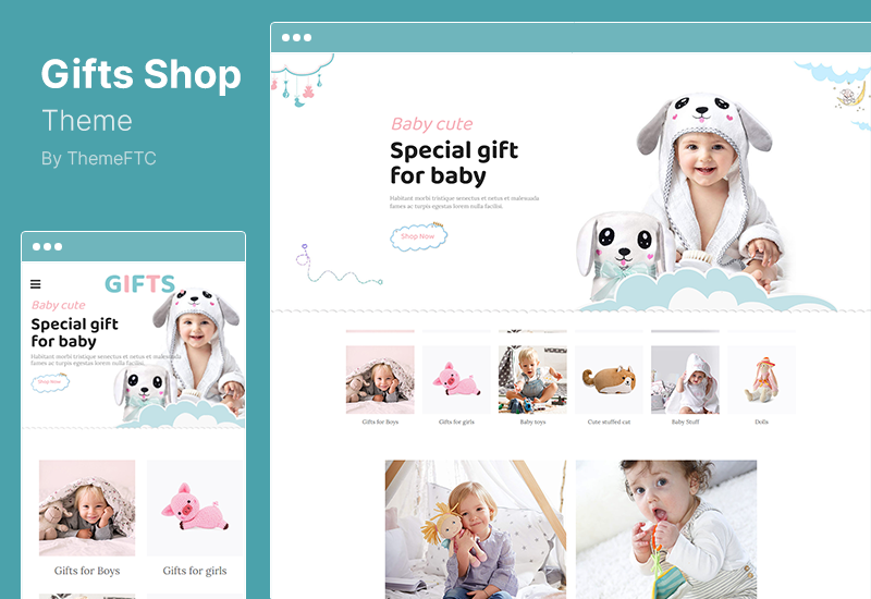 موضوع متجر الهدايا - موضوع الهدايا التذكارية المصنوعة يدويًا WooCommerce WordPress