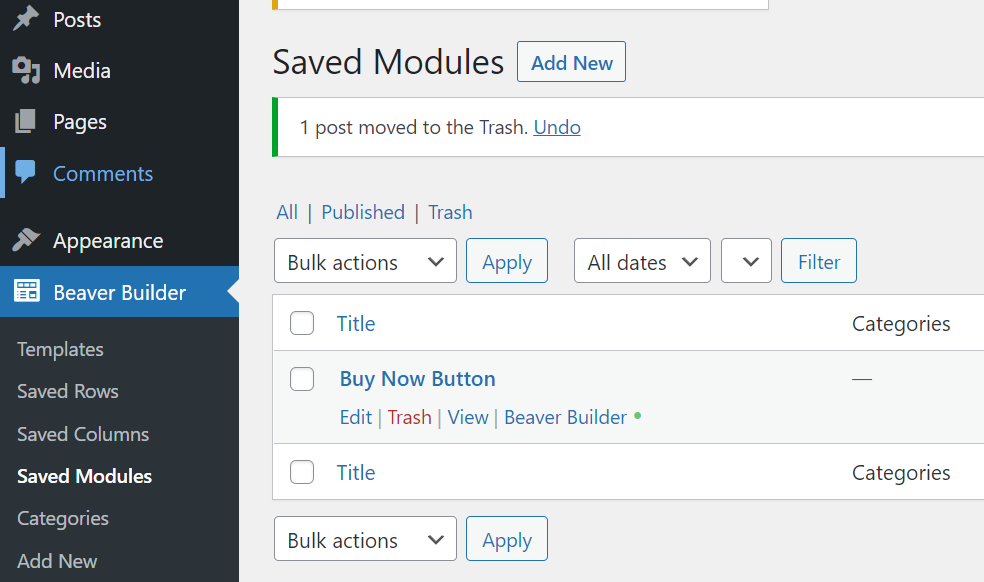 Module salvate de Beaver Builder.