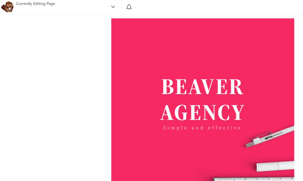 Exemplu de rând salvat în Beaver Builder.