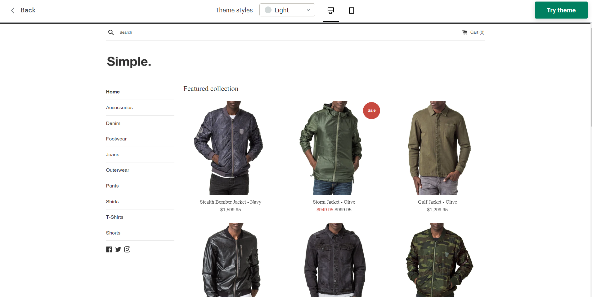 단순 - 무료 Shopify 테마