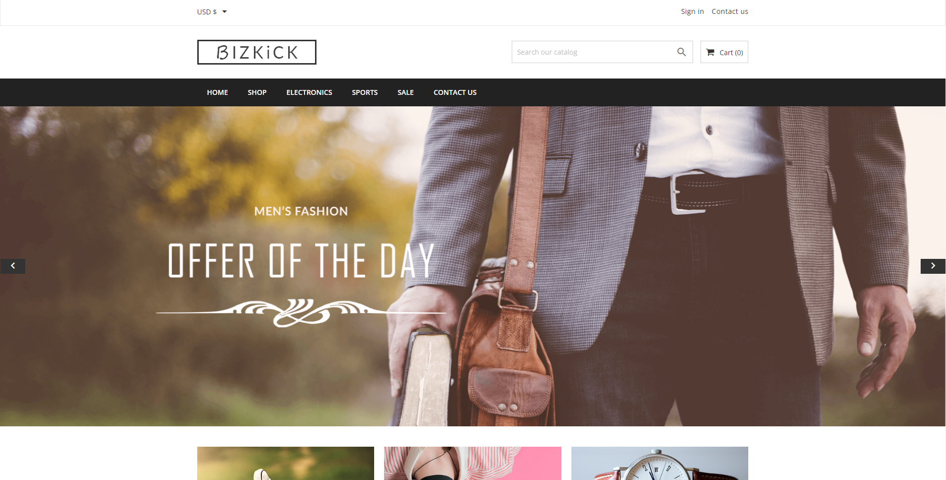 BizKick - 무료 PrestaShop 테마