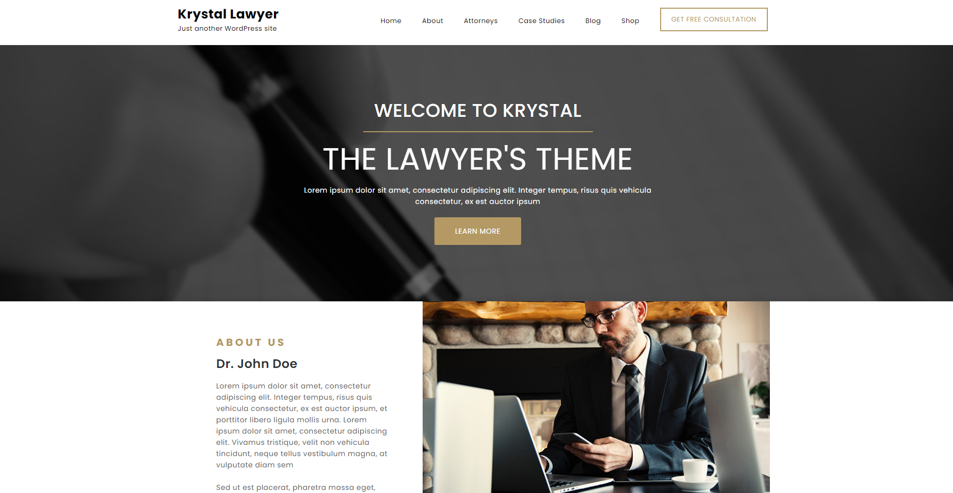 Krystal Lawyer - 最高の無料弁護士ワードプレステーマ
