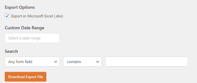 Descargar archivo de exportación Download export file