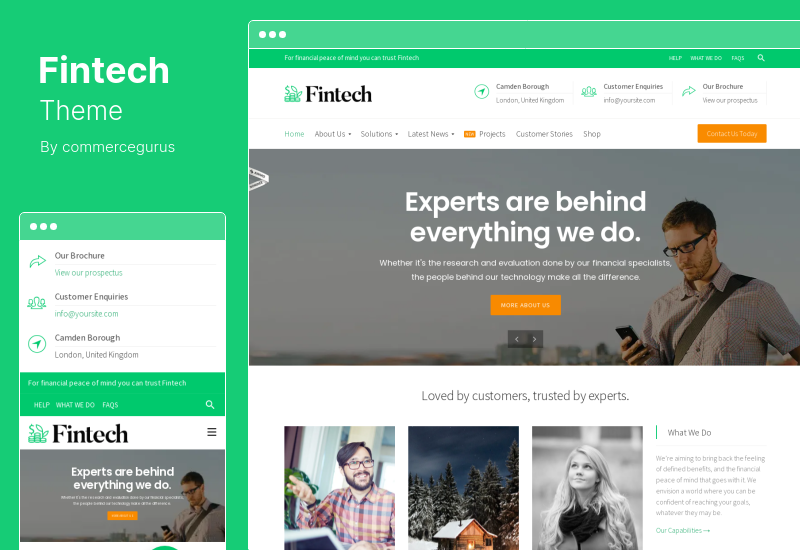 Tema Fintech - Tema de WordPress para empresas emergentes