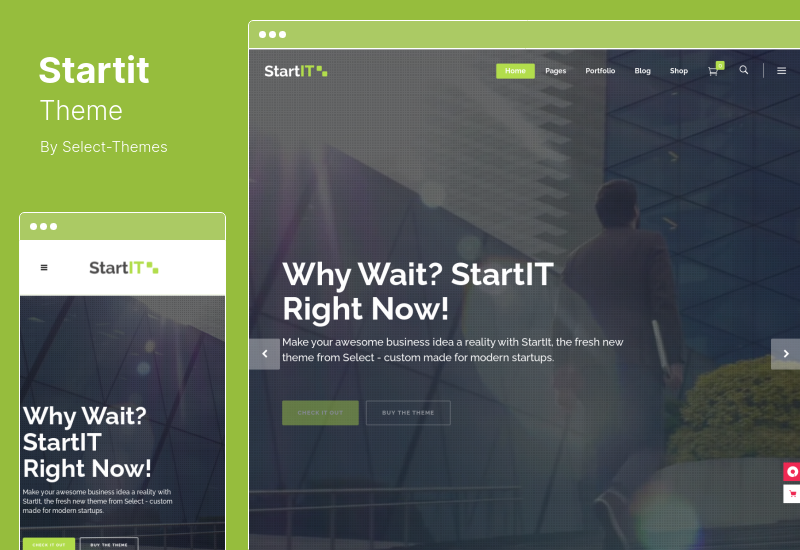 Tema Startit - Nuevo tema de WordPress para empresas emergentes