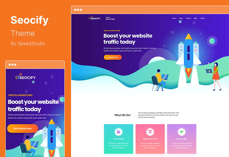 Tema Seocify - Tema de WordPress para agencias de marketing digital SEO