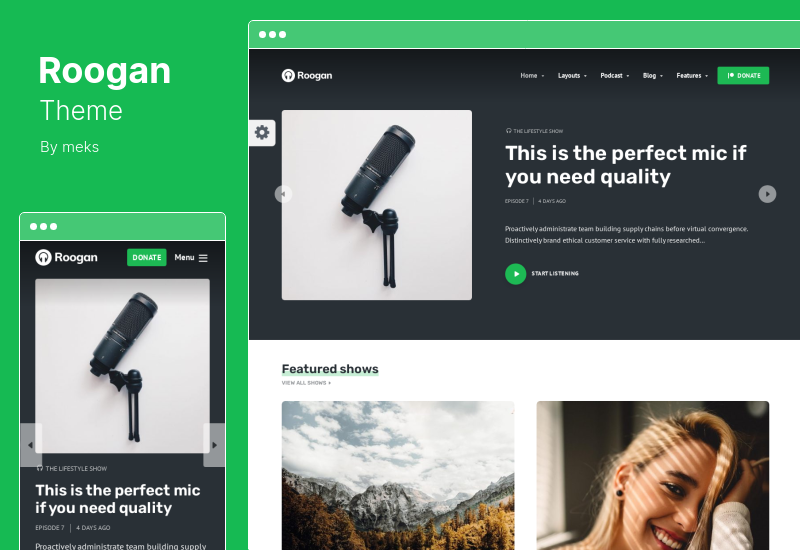 Roogan Theme - Tema de WordPress para podcasts